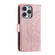 iPhone 15 Pro Max Totem Flower Embossed Leather Phone Case - Rose Gold