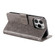 iPhone 15 Pro Max Totem Flower Embossed Leather Phone Case - Grey