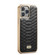 iPhone 15 Pro Max Fierre Shann Python Texture Electroplating PU Phone Case - Black