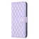 iPhone 15 Pro Max Diamond Lattice Wallet Flip Leather Phone Case - Purple