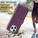 iPhone 15 Pro Max Plaid Embossed Leather Phone Case - Purple