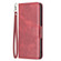 iPhone 15 Pro Max Lambskin Texture Pure Color Flip Leather Phone Case - Red