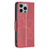 iPhone 15 Pro Max Lambskin Texture Pure Color Flip Leather Phone Case - Red