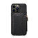 iPhone 15 Pro Max Zipper Card Slot Phone Case - Black
