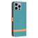 iPhone 15 Pro Max Color Block Denim Texture Leather Phone Case - Green