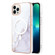 iPhone 15 Pro Max Marble Pattern Dual-side IMD Magsafe TPU Phone Case - White 006