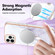 iPhone 15 Pro Max Marble Pattern Dual-side IMD Magsafe TPU Phone Case - White 006