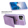 iPhone 11 BF28 Frosted Card Bag Phone Case with Holder - Purple