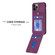 iPhone 11 BF28 Frosted Card Bag Phone Case with Holder - Dark Purple