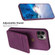 iPhone 11 BF28 Frosted Card Bag Phone Case with Holder - Dark Purple