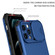 iPhone 15 Pro Max Stereoscopic Holder Sliding Camshield Phone Case - Blue
