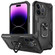 iPhone 15 Pro Max Warship Armor 2 in 1 Shockproof Phone Case - Black