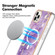 iPhone 15 Pro Max Marble Pattern Dual-side IMD Magsafe TPU Phone Case - Purple 002