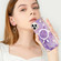 iPhone 15 Pro Max Marble Pattern Dual-side IMD Magsafe TPU Phone Case - Purple 002