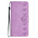 iPhone 15 Pro Max Seven Butterflies Embossed Leather Phone Case - Purple