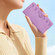iPhone 15 Pro Max Seven Butterflies Embossed Leather Phone Case - Purple