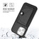 iPhone 15 Pro Max Shockproof Leather Phone Case with Card Holder - Black
