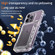 iPhone 15 Pro Max Crystal Clear Flip Card Slot Phone Case - Transparent Black