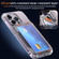 iPhone 15 Pro Max Crystal Clear Flip Card Slot Phone Case - Transparent Black