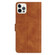 iPhone 15 Pro Max Seven Butterflies Embossed Leather Phone Case - Brown