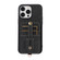 iPhone 15 Pro Max ABEEL Litchi Texture Card Bag PU Phone Case - Black