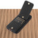 iPhone 15 Pro Max ABEEL Litchi Texture Card Bag PU Phone Case - Black