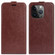 iPhone 15 Pro Max R64 Texture Single Vertical Flip Leather Phone Case - Brown