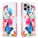 iPhone 15 Pro Max Colored Drawing Pattern Leather Phone Case - Butterflies iPhone 15 Pro Max Colored Drawing Pattern Leather Phone Case - Butterflies