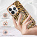 iPhone 15 Pro Electroplating Marble Dual-side IMD Phone Case - Leopard Print