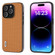 iPhone 15 Pro Max ABEEL Carbon Fiber Texture Protective Phone Case - Light Brown