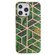 Electroplating Soft TPU Phone Case iPhone 15 Pro Max - Green Rhombus