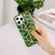 Electroplating Soft TPU Phone Case iPhone 15 Pro Max - Green Rhombus