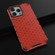 iPhone 15 Pro Max Lanyard Honeycomb Phone Case - Red iPhone 15 Pro Max Lanyard Honeycomb Phone Case - Red