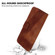 iPhone 15 Pro Max 7-shaped Embossed Leather Phone Case - Brown