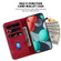 iPhone 15 Pro Max 7-shaped Embossed Leather Phone Case - Red