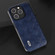 iPhone 15 Pro Max ABEEL Weave Plaid PU Phone Case - Blue