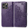 iPhone 15 Pro Max Mandala Flower Embossed Leather Phone Case - Purple
