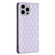 iPhone 15 Pro Max Diamond Lattice Magnetic Leather Flip Phone Case - Purple