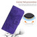 iPhone 15 Pro Max Skin Feel Sun Flower Embossed Flip Leather Phone Case with Lanyard - Dark Purple
