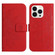 iPhone 15 Pro Max Skin Feel Sun Flower Embossed Flip Leather Phone Case with Lanyard - Red