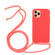 iPhone 15 Pro Max Wheat Straw Material + TPU Phone Case with Lanyard - Red