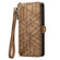 iPhone 15 Pro Max Geometric Zipper Wallet Side Buckle Leather Phone Case - Brown iPhone 15 Pro Max Geometric Zipper Wallet Side Buckle Leather Phone Case - Brown