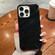 iPhone 15 Pro Max Solid Color Wave Texture TPU Phone Case - Black