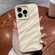 iPhone 15 Pro Max Solid Color Wave Texture TPU Phone Case - Beige