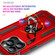 iPhone 15 Pro Max Shockproof TPU + PC Phone Case with Holder - Red