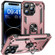 iPhone 15 Pro Max Shockproof TPU + PC Phone Case with Holder - Rose Gold