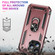 iPhone 15 Pro Max Shockproof TPU + PC Phone Case with Holder - Rose Gold