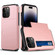 iPhone 15 Pro Max Shockproof Armor Phone Case with Slide Card Slot - Rose Gold