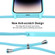 iPhone 15 Pro Max Crossbody Lanyard Liquid Silicone Case - Ice Blue