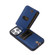 iPhone 15 Pro ABEEL Carbon Fiber RFID Card Holder Phone Case - Blue